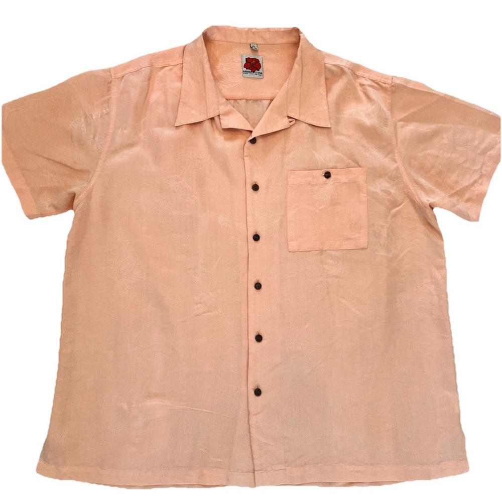 Banana Split USA Hawaiian BUTTON DOWN Shirt Men's XL Tropical Fish Nautical